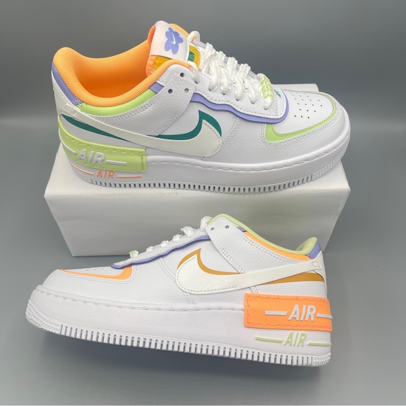 Nike AIR FORCE 1 SHADOW CASUAL SHOES MULTI-COLOR/ WHITE/WOMEN - Picture 14 of 16